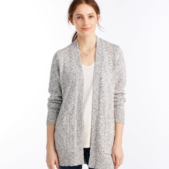 L.L. Bean - Women's Cotton Ragg Sweater, Open Cardigan - Regular - Medium NWT - Picture 1 of 3